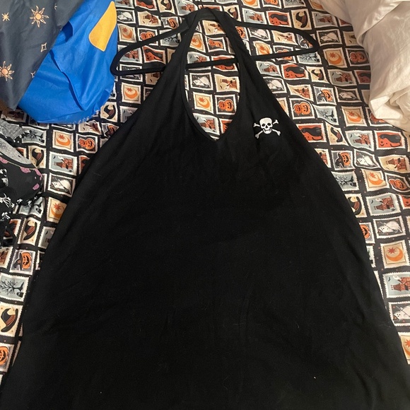 Black halter top with skull - Picture 1 of 1
